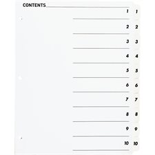 Printable Tab Dividers