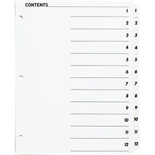 Printable Tab Dividers