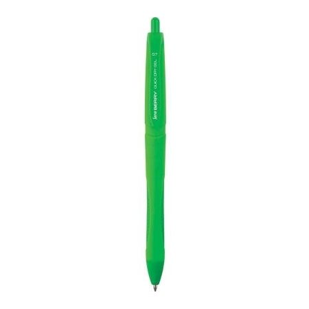 STYLO GEL RET BERRY 0.7MM VERT CLAIR