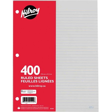 Ruled Loose Leaf Sheets