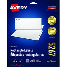 Étiquettes rectangulaires blanches Easy Peel®