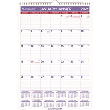 Recycled Monthly Wall Calendar (2026)
