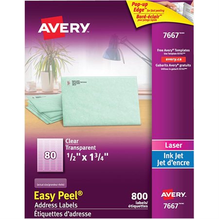 Étiquettes d'adresse transparentes Easy Peel®