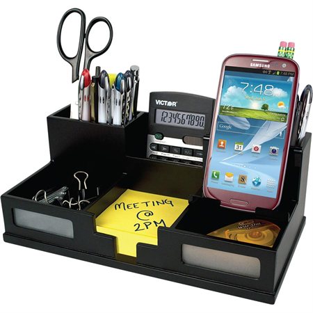 Midnight Desk Organizer with Smartphone Holder