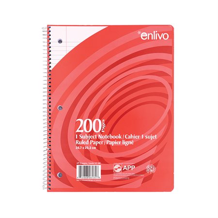 Cahier spirale ligné