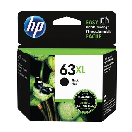 HP 63XL High Yield Inkjet Cartridge