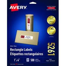 Étiquettes rectangulaires blanches Easy Peel®