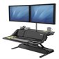 Lotus™ DX Convertible Sit Stand Workstation with Built-in Charging Station