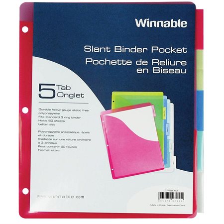 Slant Binder Pockets with Tabs