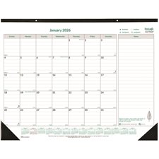 Calendrier sous-main mensuel Ecologix® (2025)