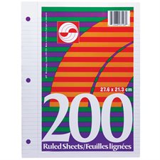 Ruled Loose Leaf Sheets