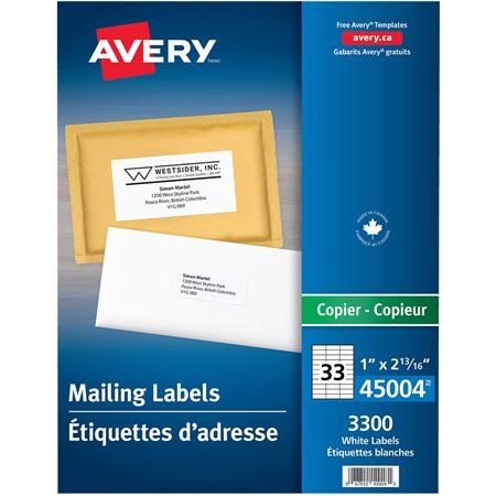 White Mailing Labels for Copier