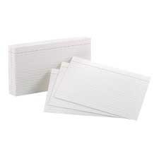 White Index Cards