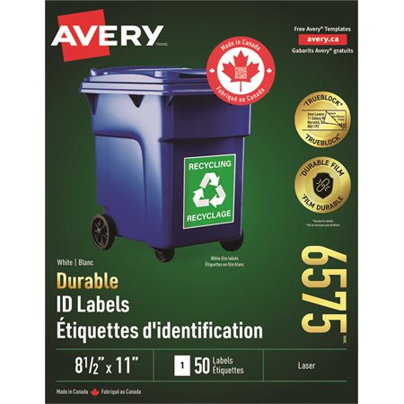 Étiquettes durables blanches TrueBlock™