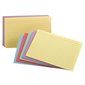 Coloured Assorted Ruled Index Cards