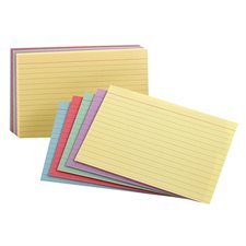 Coloured Assorted Ruled Index Cards