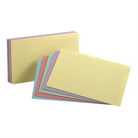 Coloured Assorted Ruled Index Cards