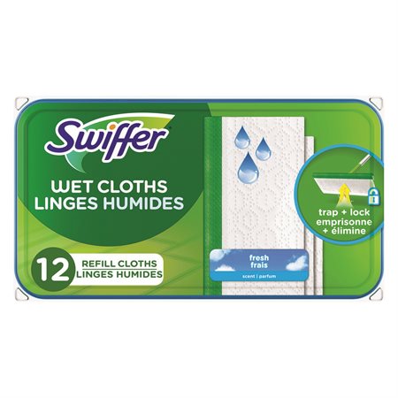 Recharge de serviettes humides "Swiffer Sweeper"
