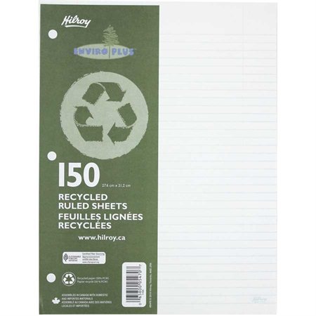 Recycled Ruled Loose-Leaf Sheets