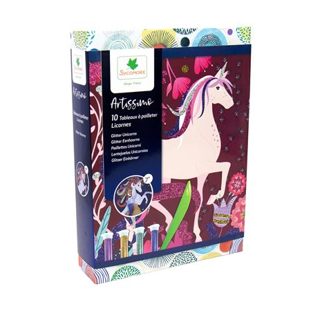 ARTISSIMO-10 PETIT TABLEAU PAILLETTE LICORNE