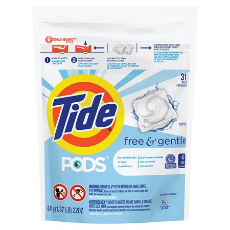 Détergent Tide Pods peau sensible