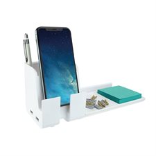 Desktop Organizer with USB Phone Stand