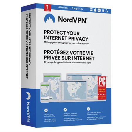 Logiciel NordVPN avec licence de 1 an