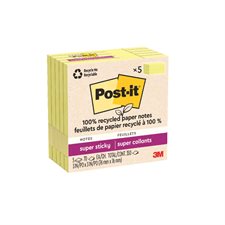Post-it® Super Sticky Recycled Notes – Canary Yellow