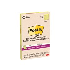 Post-it® Super Sticky Recycled Notes – Canary Yellow