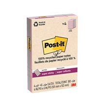 Feuillets recyclés Post-it® Super Sticky - La vie en pastel