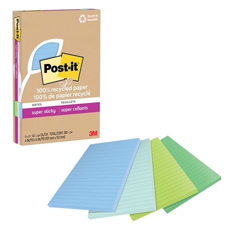 Post-it® Super Sticky Recycled Notes – Oasis Collection