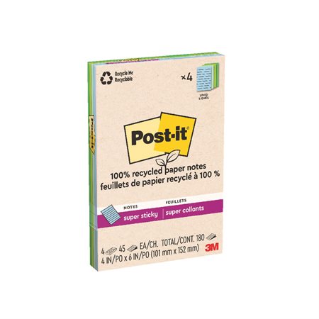 Post-it® Super Sticky Recycled Notes – Oasis Collection