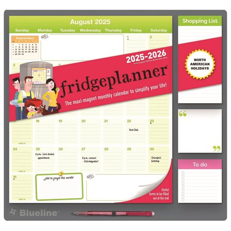 Calendrier magnétique frigobloc (2025)