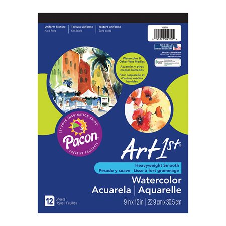 Cahier de papier aquarelle lisse