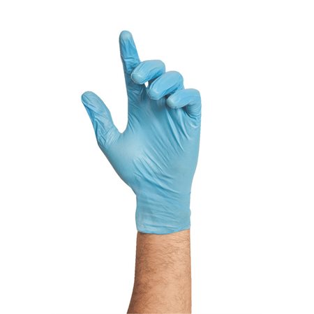 GANTS BLEU NITRILE S.POUDRE G