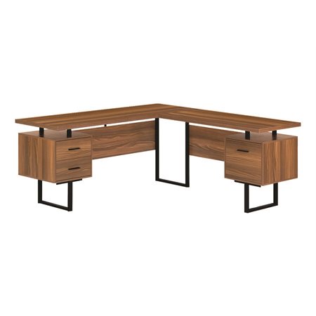 COMPUTER DESK 70" WALNUT BLACK