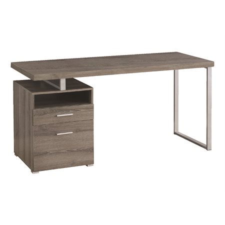 BUREAU 60" TAUPE FONCE METAL
