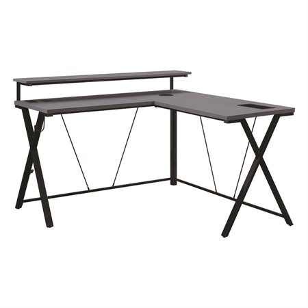 L-Shaped Gaming Desk With LED Lights
