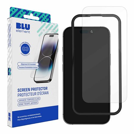 Protecteur d'écran en verre pour iPhone 16 / 15