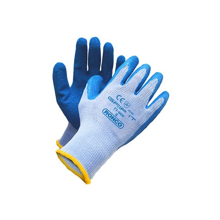 LATEX COTON GLOVE MED.BLUE