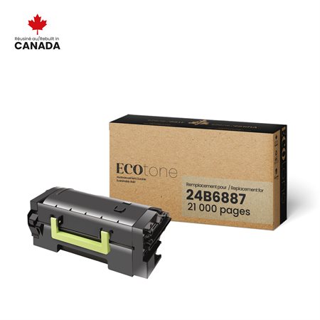Remanufactured Toner Cartridge (Alternative to Lexmark 24B6887)