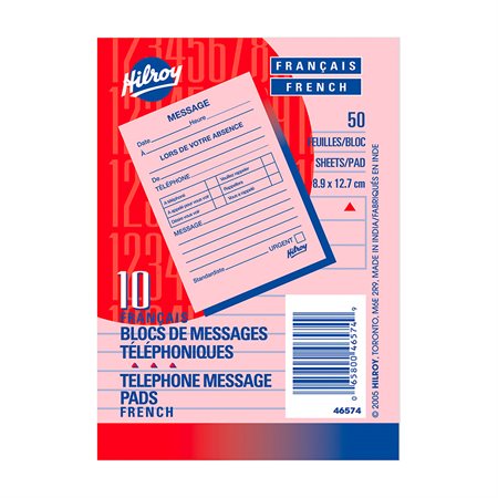 Tablette de messages téléphoniques