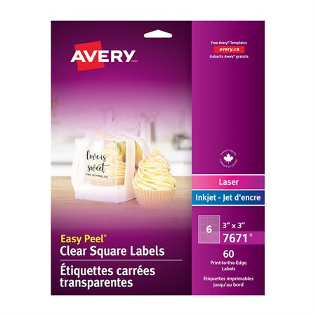 Étiquettes transparentes Easy Peel®