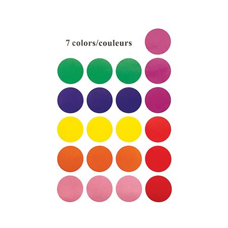 Étiquettes de couleurs assorties