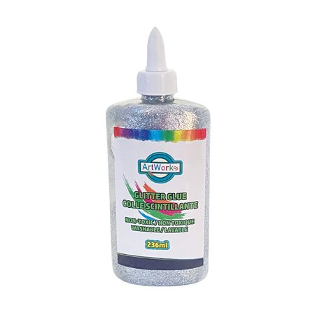 Colle brillante argentée