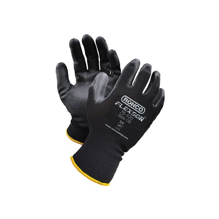 Flexsor™ Polyurethane Palm Coated Gloves Large Black on Black