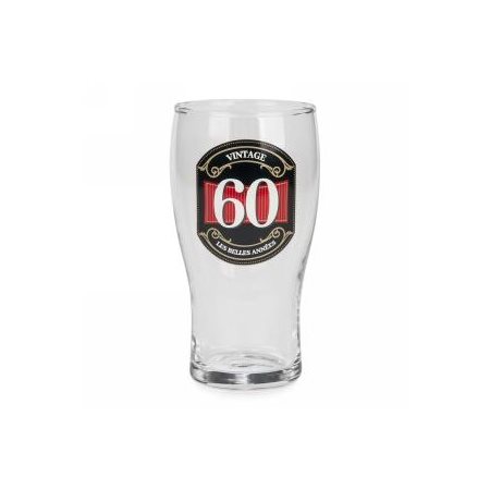 VERRE A BIERE ''VINTAGE 60'' BELLES ANNÉES