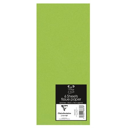 PAPIER DE SOIE 6F 20 X 30"  VERT LIME