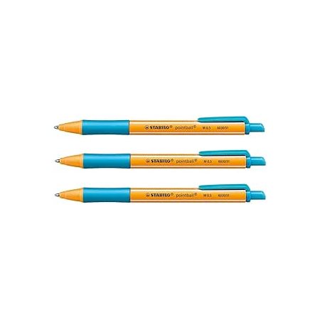 STYLO STABILO  POINTBALL RET 0.5mm TURQ